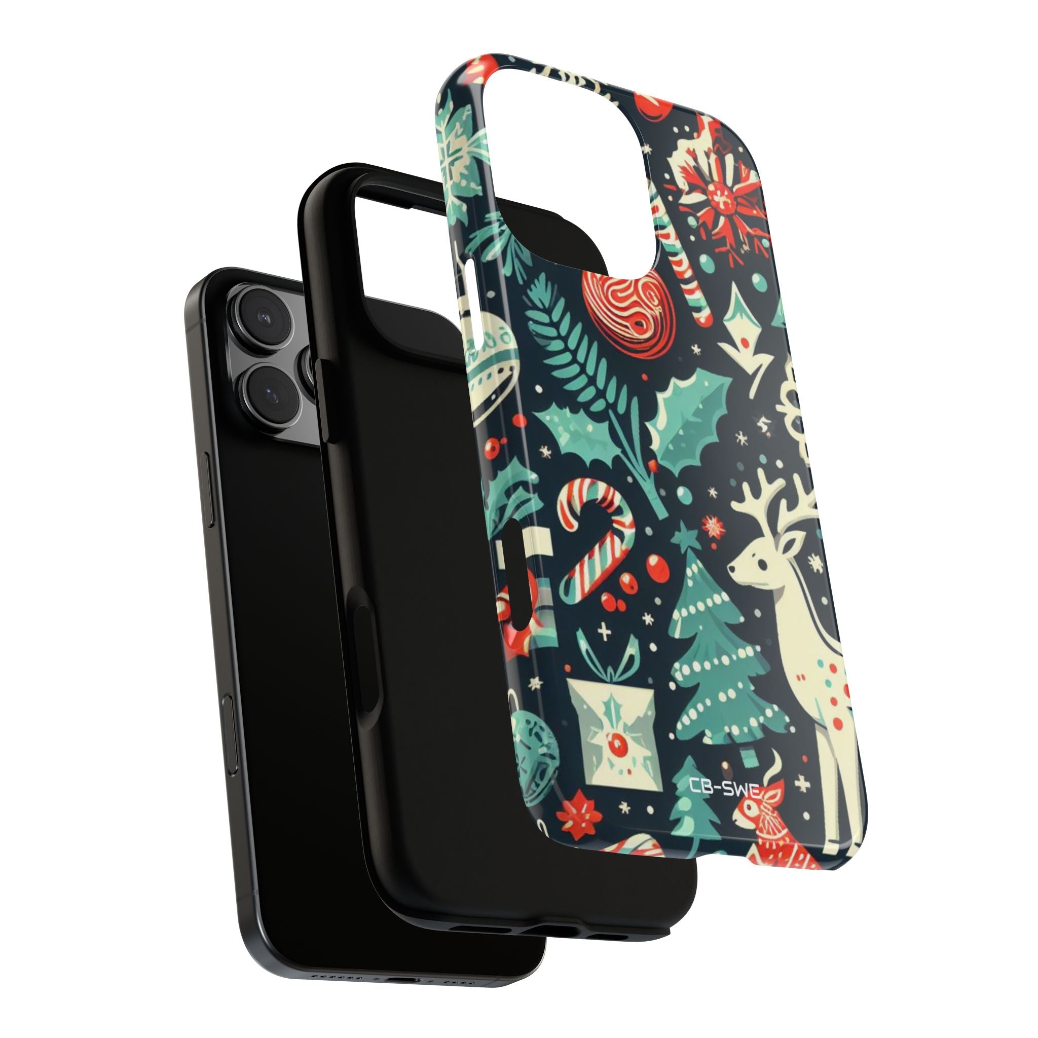Festive Snowflakes Dance - iPhone Case