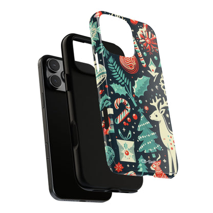 Festive Snowflakes Dance - iPhone Case