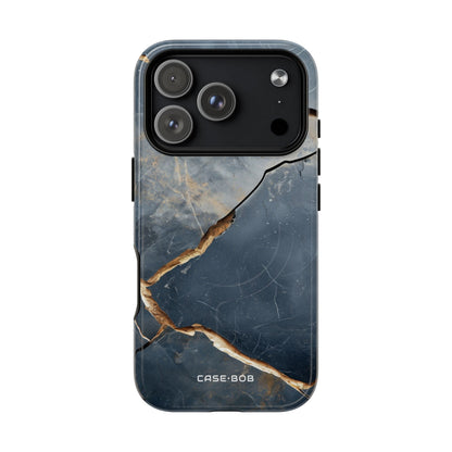 Jagged Vein Navy iPhone 17 Pro Case - Tough+