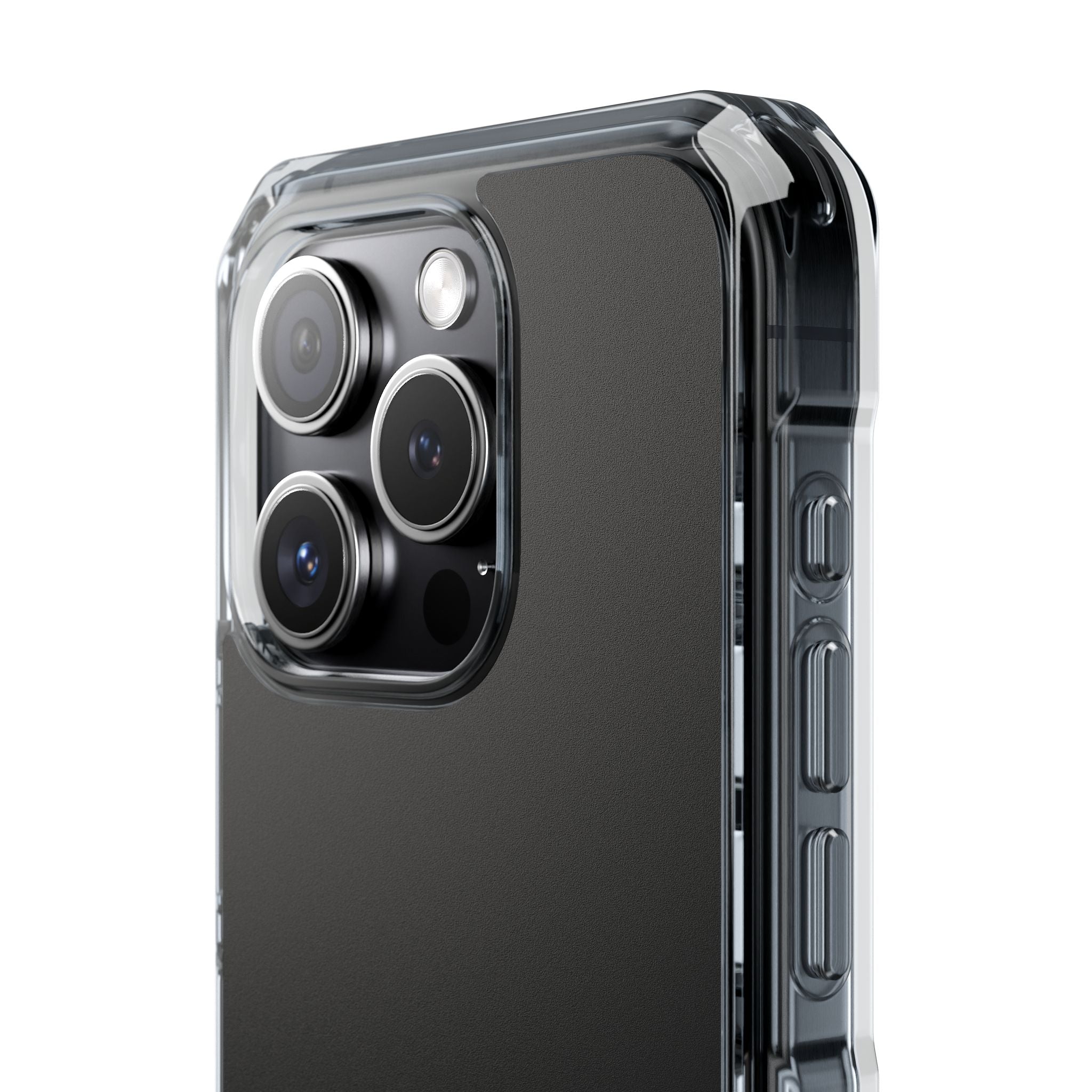 Charcoal Black - Clear Impact iPhone 15 Phone Case