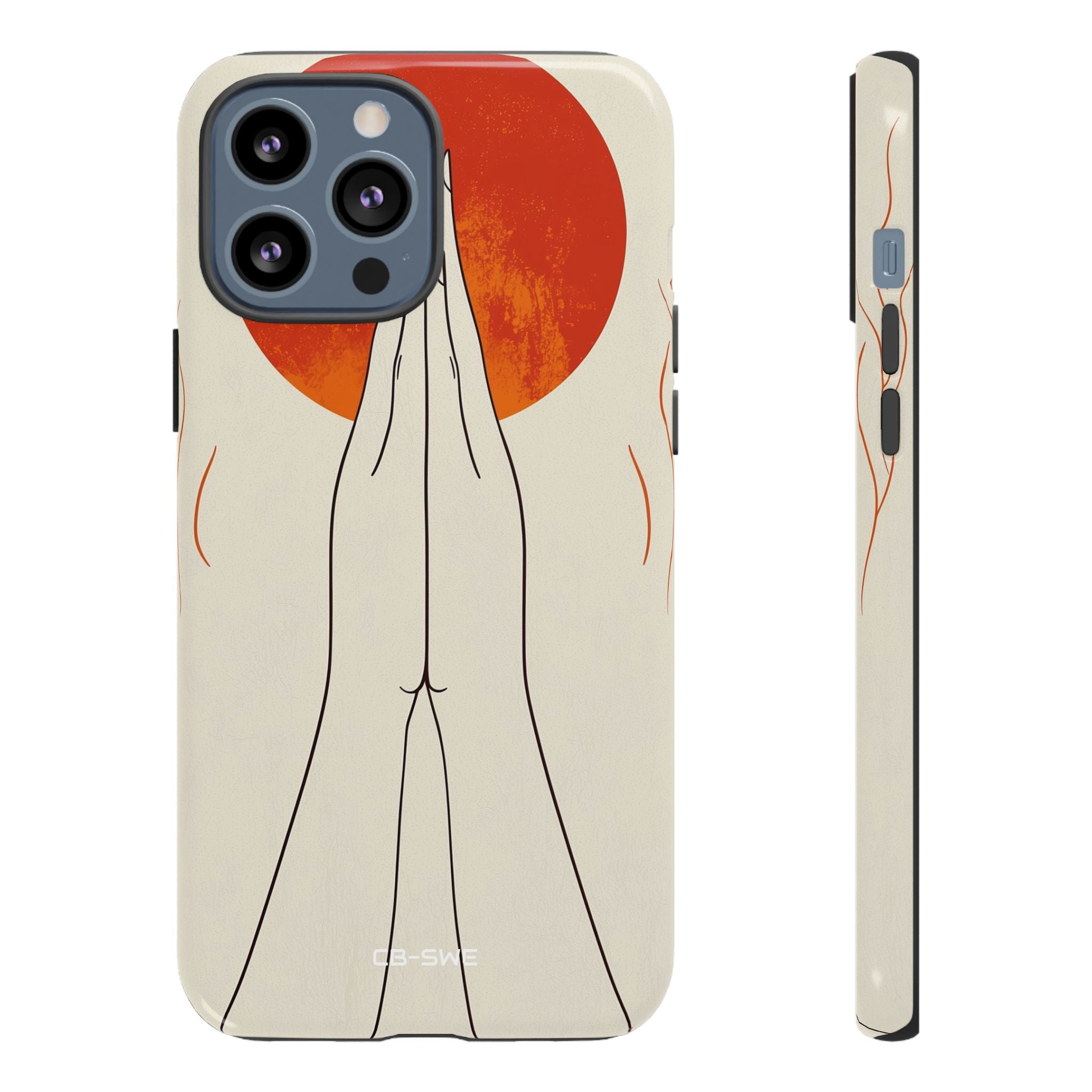 Hands Embrace Sun - iPhone Case