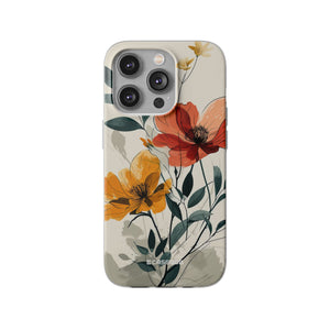 Serene Floral Harmony | Flexible Phone Case for iPhone