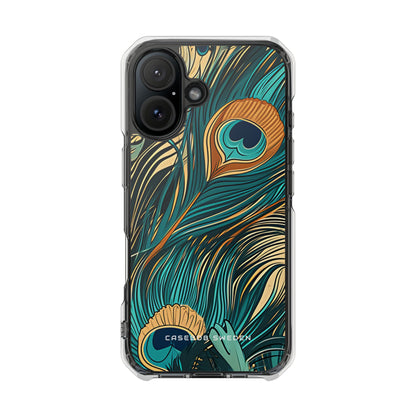 Art Nouveau Peacock Elegance iPhone 16 - Clear Impact Phone Case