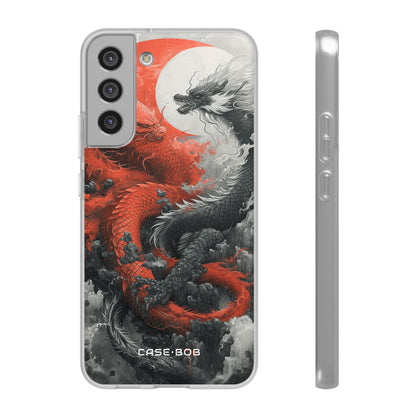 Twin Dragons Crimson Samsung S22 Plus Case - Soft