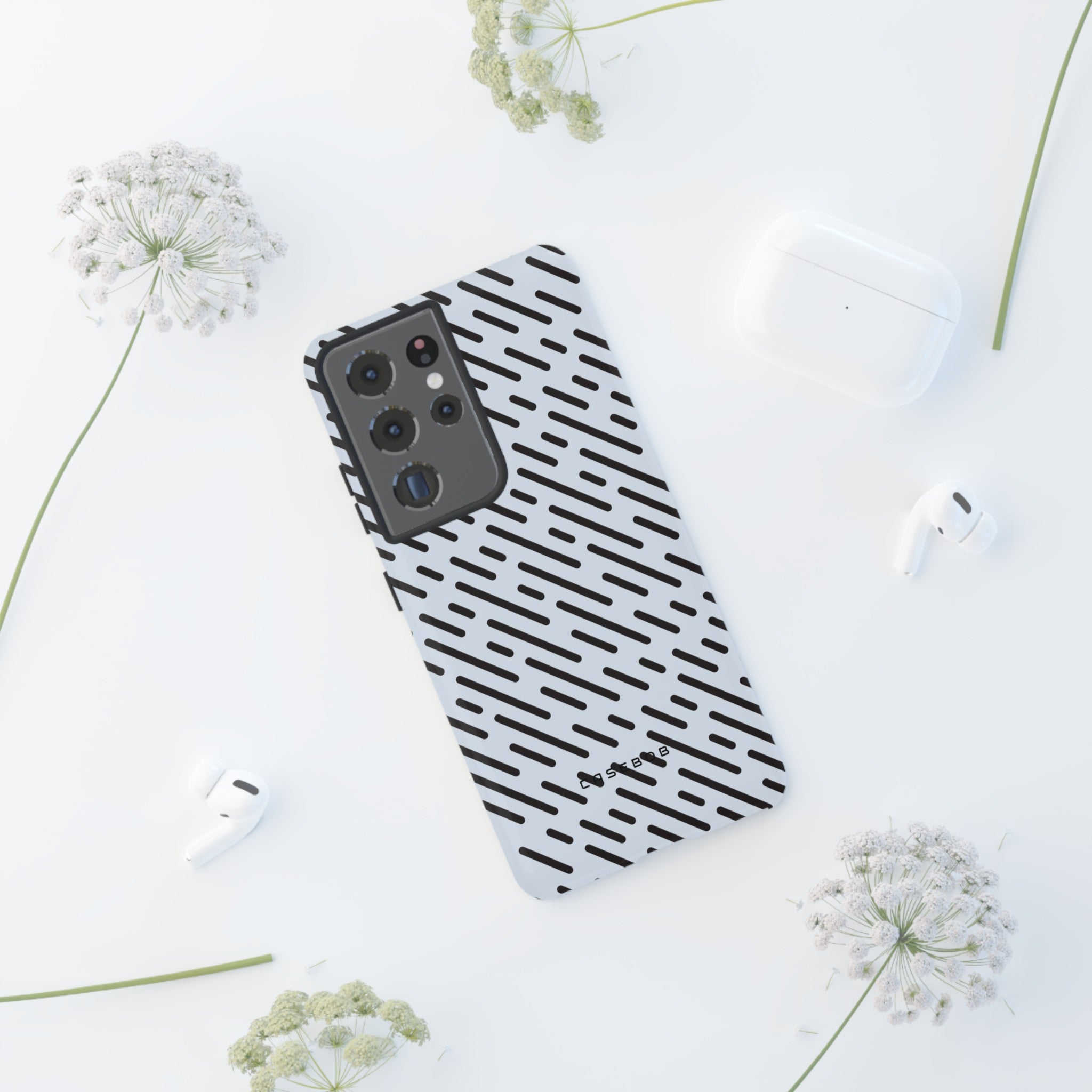 Monochrome Dash - Protective Phone Case