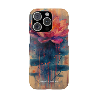 Lotus Blossom Art - Slim iPhone 16 Phone Case