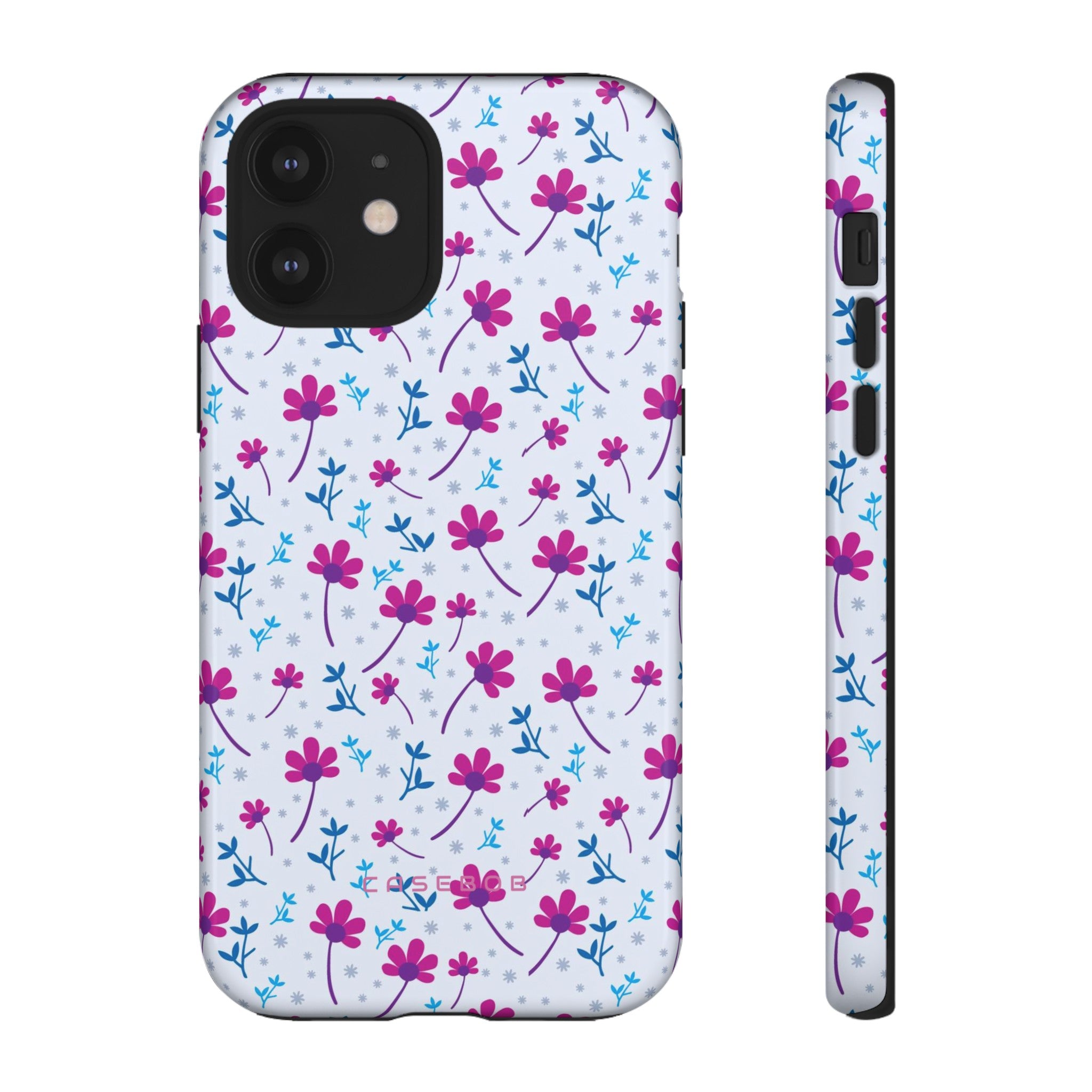 Purple Flower Pattern - Protective Phone Case