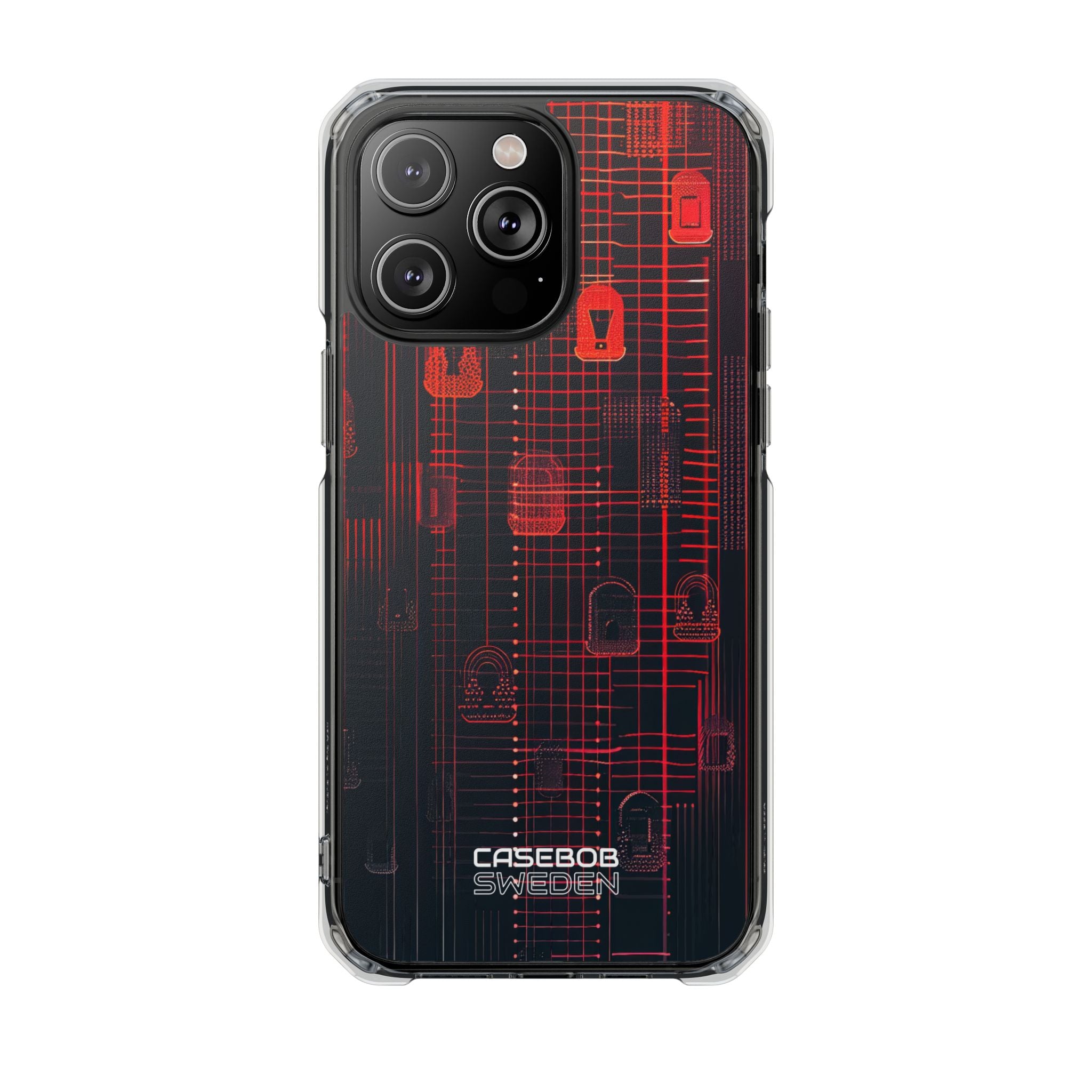 Cyber Locks Grid iPhone 14 - Impact Clear+