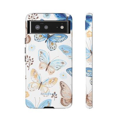 Flying Butterflies, Blue and Yellow iPhone case - Protective Phone Case