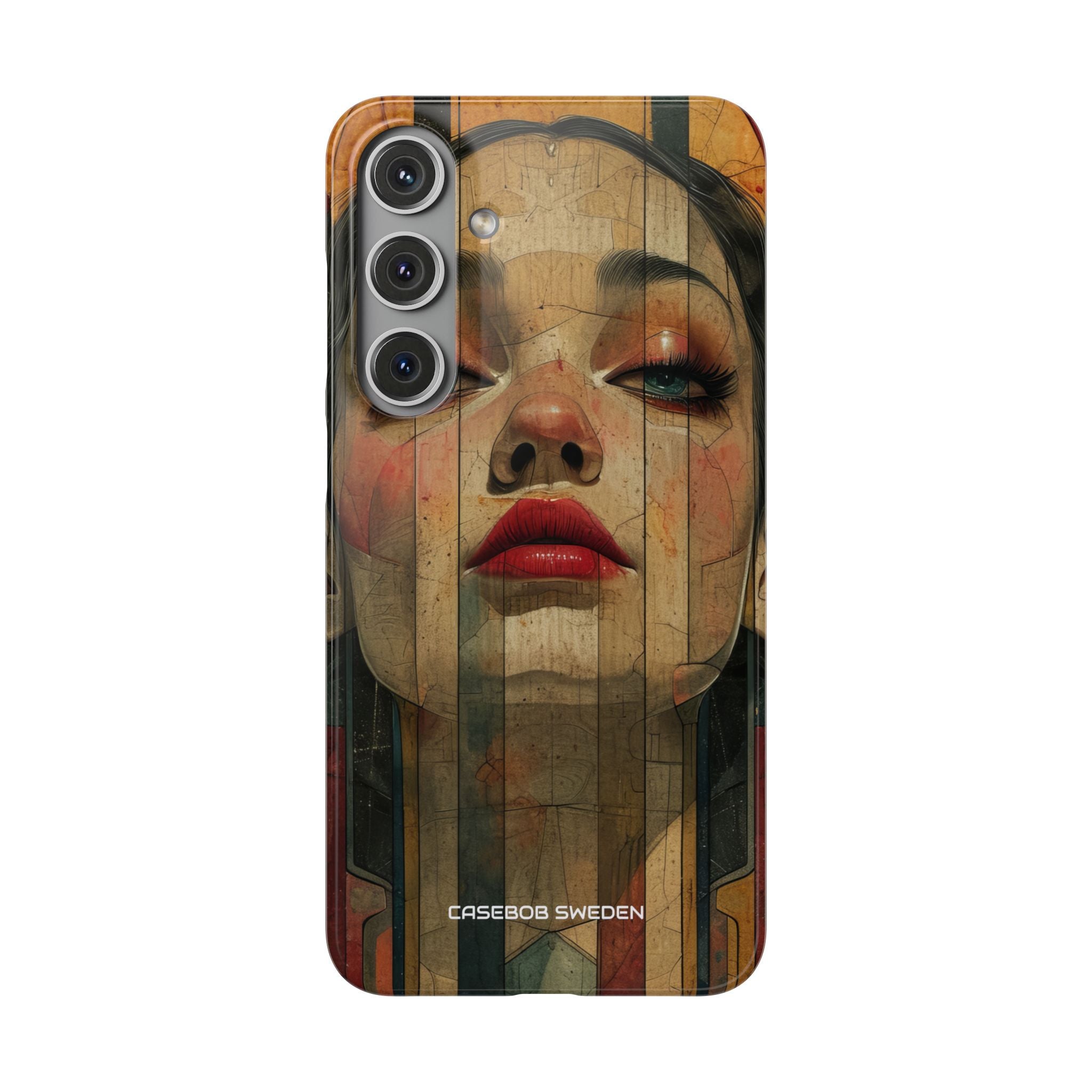 Bold Art Deco Portrait - Slim Samsung S24 Phone Case