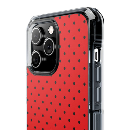 Crimson Dot Matrix iPhone 14 Pro Max Case - Impact