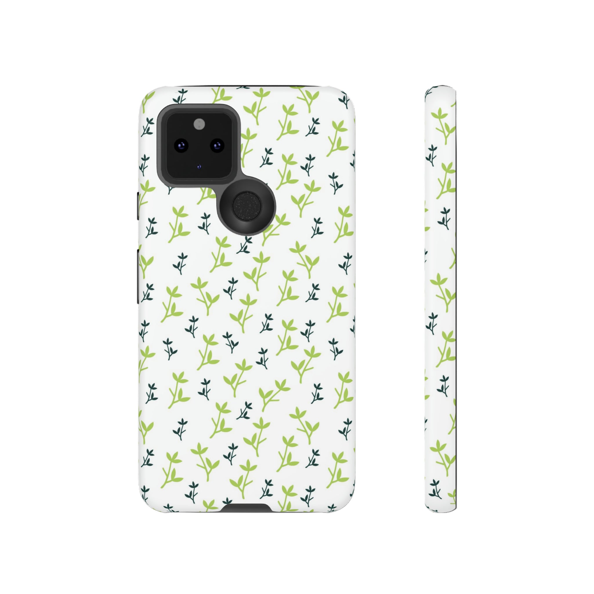 White Flower Pattern - Protective Phone Case