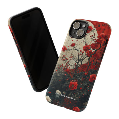 Zen Blossoms in Moonlight iPhone 15 - Tough Phone Case