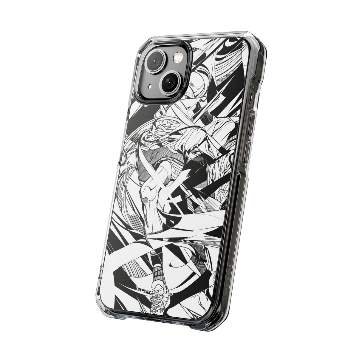 Dynamic Court Noir - Phone Case for iPhone (Clear Impact - Magnetic)