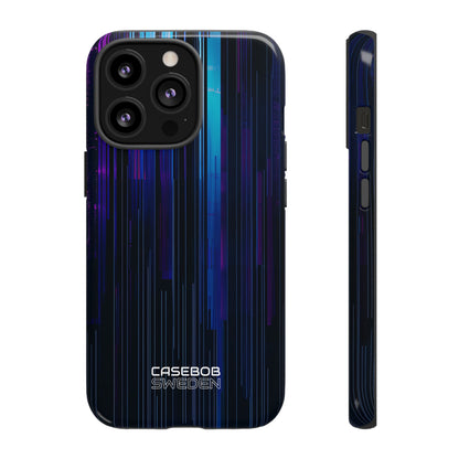 Neon Glitch Stripes iPhone 13 - Tough