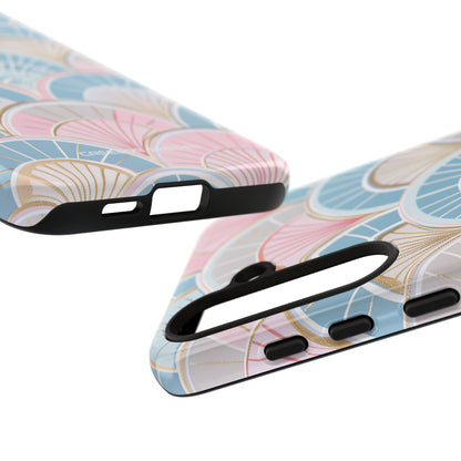 Art Deco Pastel Fan Pattern - Tough Samsung S24 Phone Case