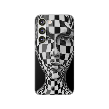 Checkered Face Samsung S23 Case - Soft