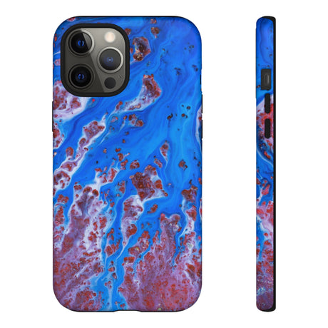 Bright Blue Ink Art iPhone Case (Protective) iPhone 12 Pro Max Matte Phone Case