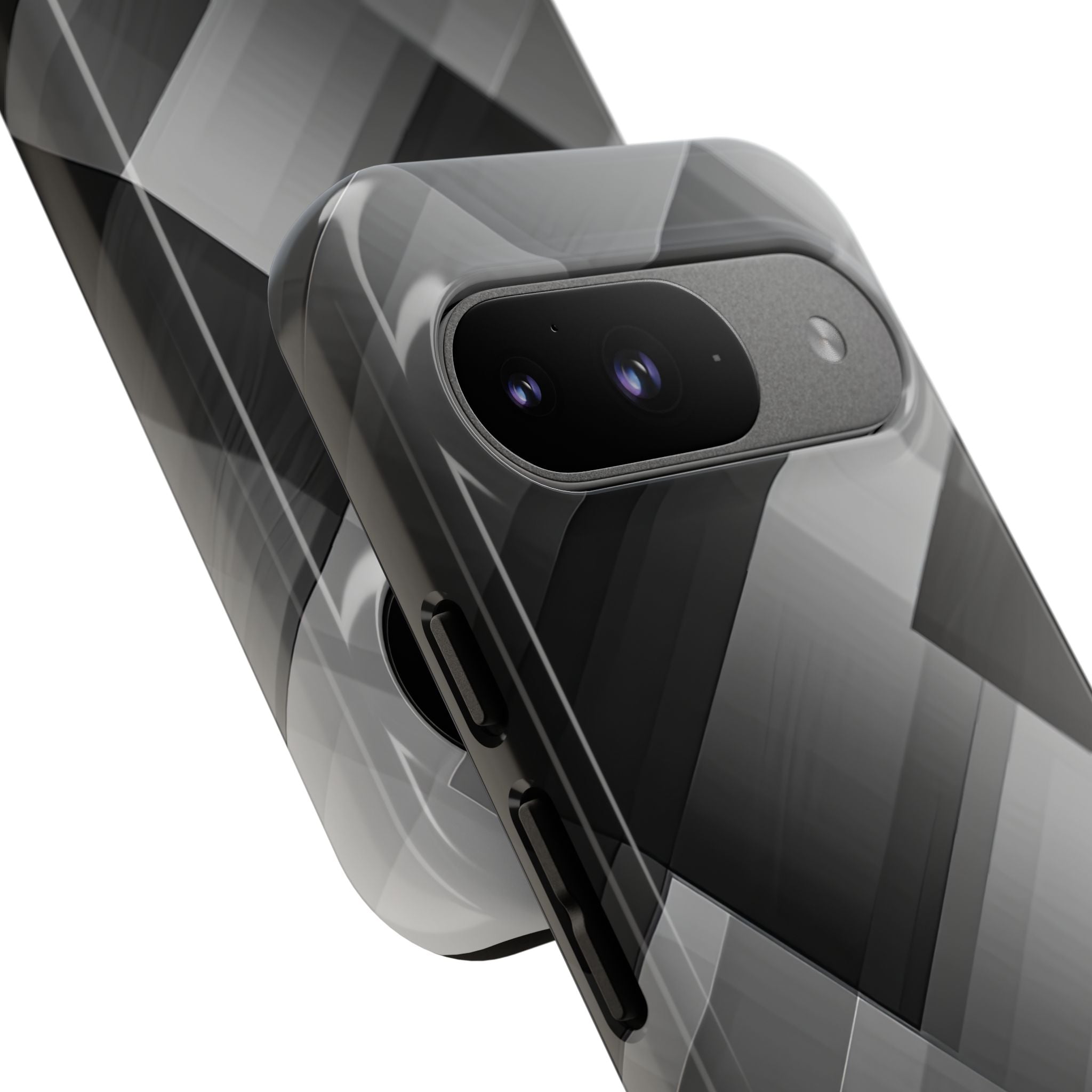 Grayscale Geometric Layers Google Pixel 9 - Tough