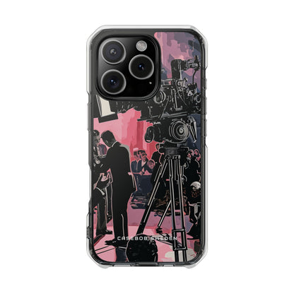 Retro Cinematic Spotlight iPhone 16 - Clear Impact Phone Case