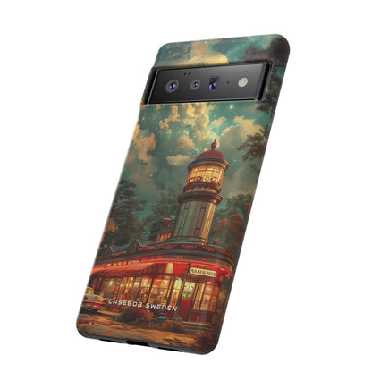 Vintage Moonlit Diner Fantasy Google Pixel 6 - Tough Phone Case