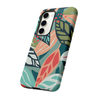 Mixed Tropical Leaf - Protective Phone Case