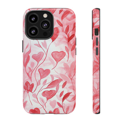 Cupid's Intertwined Hearts - Protective Phone Case