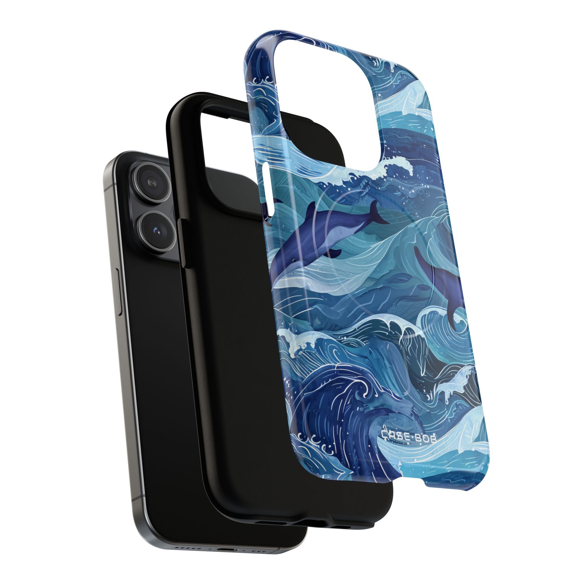 Dolphin Waves iPhone 15 Pro Case - Tough+