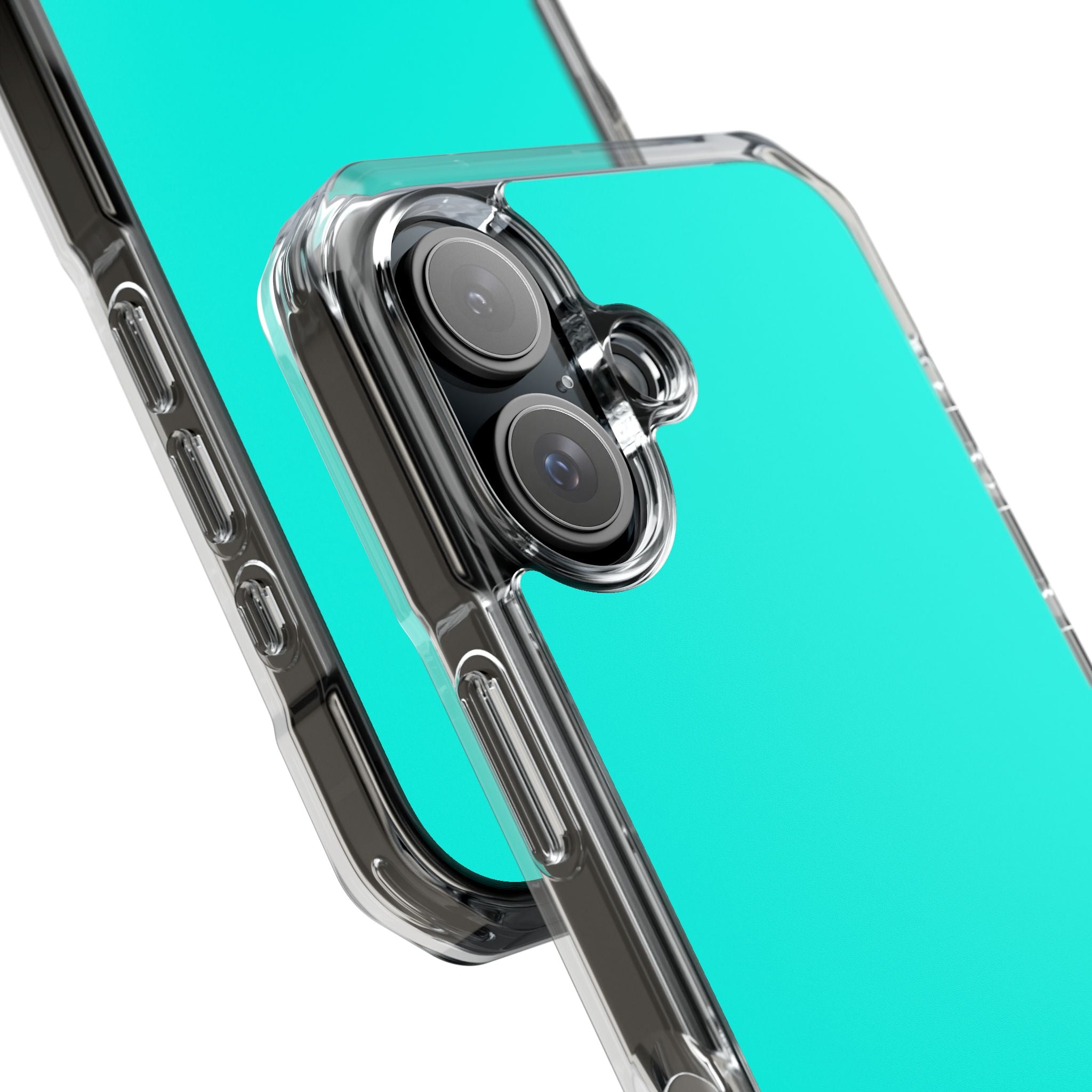 Turquoise Blue - Clear Impact iPhone 16 Phone Case