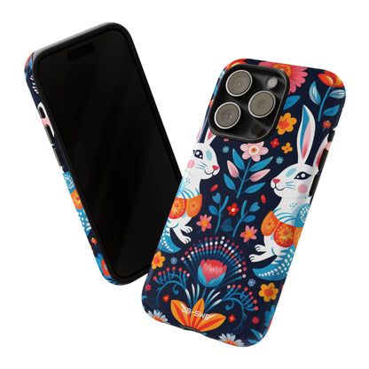 Bunnies Hop Flowers - iPhone Case