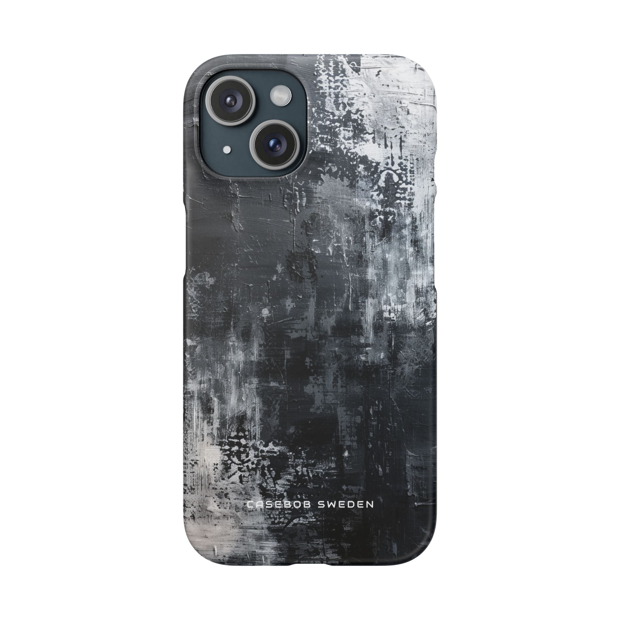 Textured Monochrome Blossom iPhone 15 - Slim Phone Case