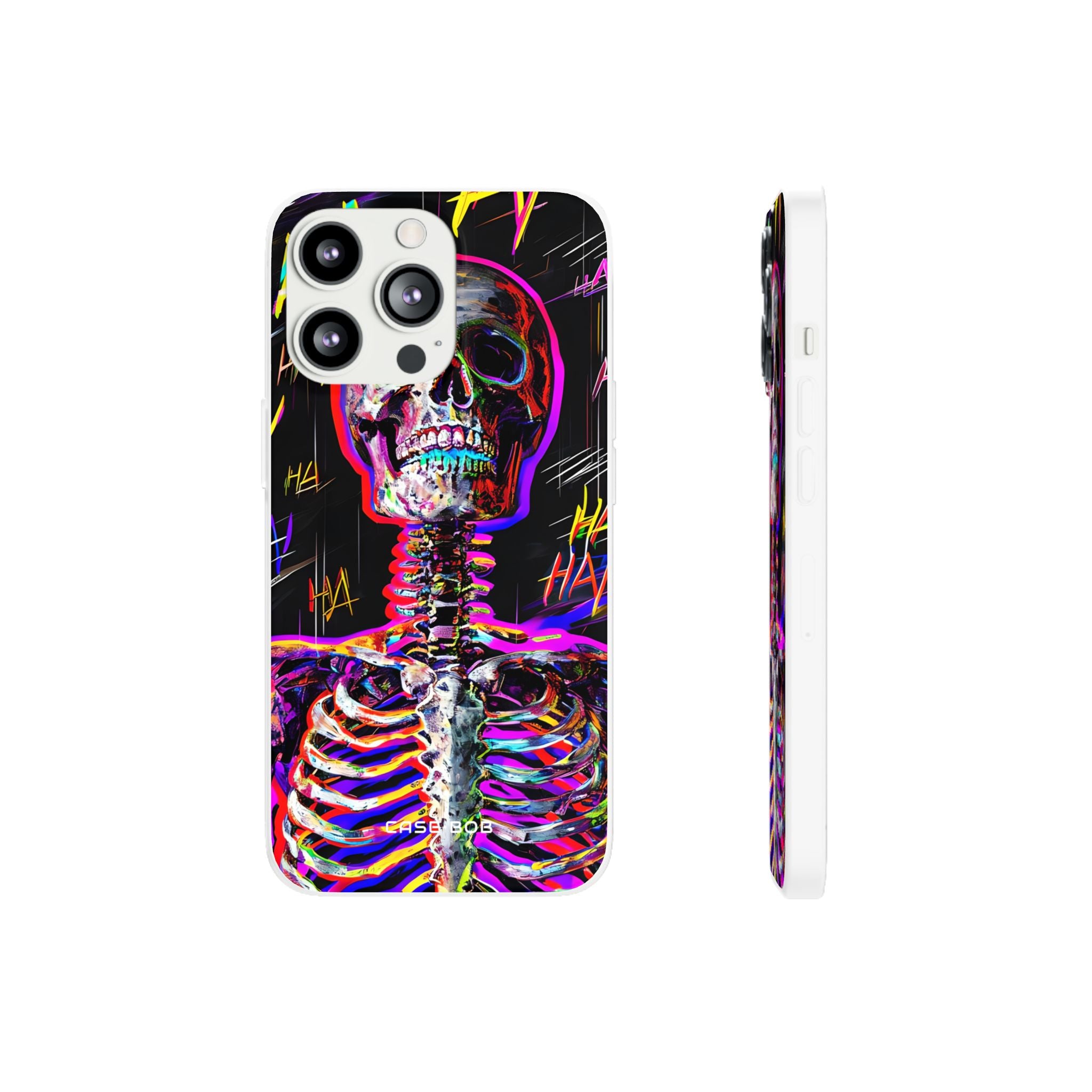 Neon Skeleton Laugh iPhone 13 Pro - Soft