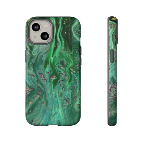 Light Green Ink Art iPhone Case (Protective) iPhone 14 Matte Phone Case