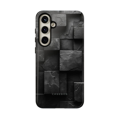 Black Geometric Elegance - Protective Phone Case