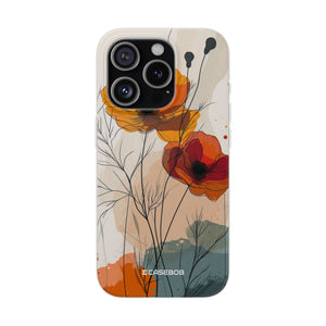 Fiery Floral Abstraction | Flexible Phone Case for iPhone