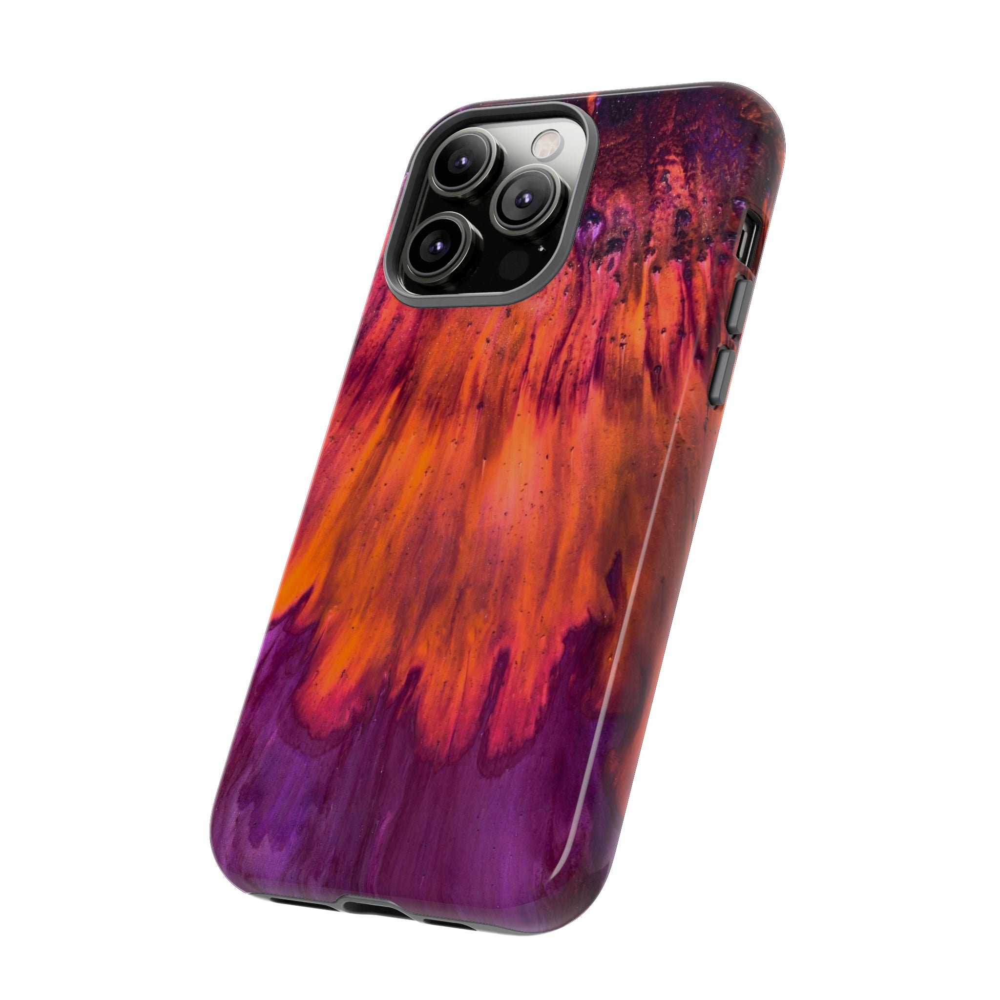 Orange Flow Ink Art iPhone Case (Protective) Phone Case