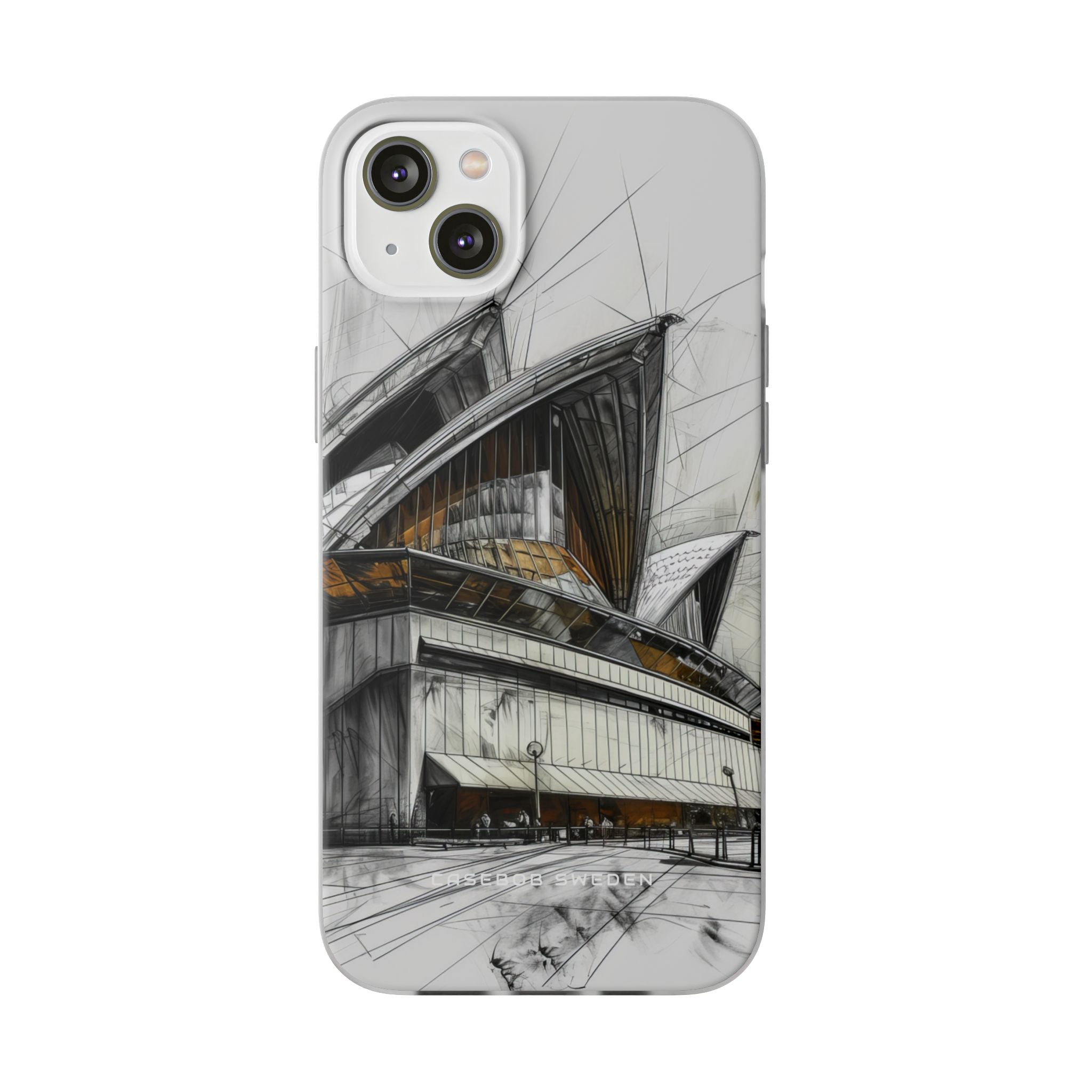 Architectural Curves in Line Formation iPhone 14 - Flexi Phone Case