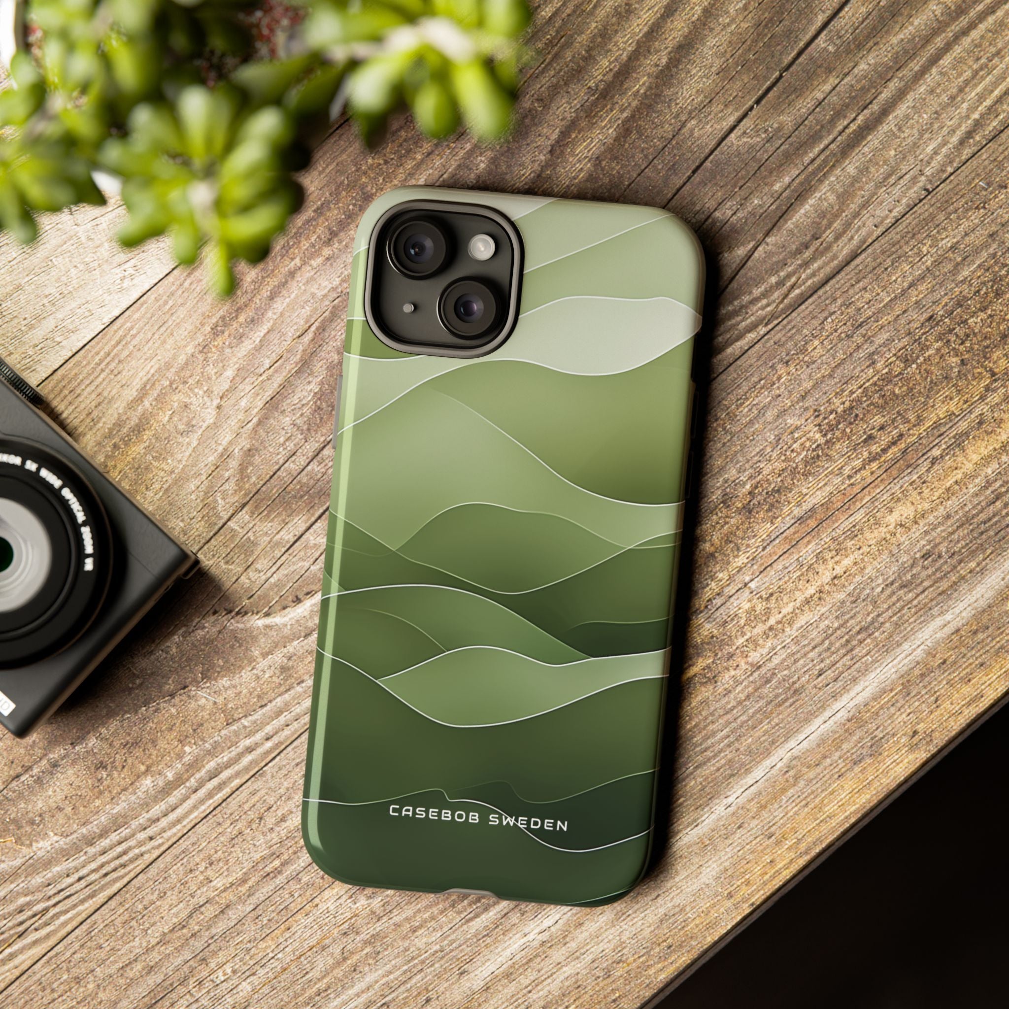 Gradient Emerald Drift iPhone 15 - Tough Phone Case