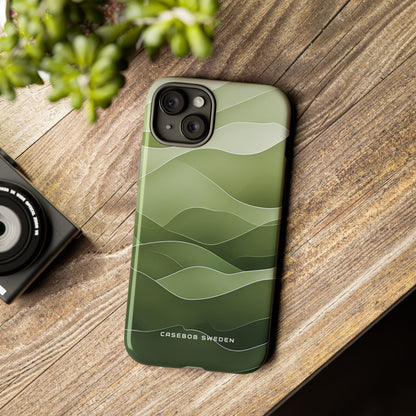 Gradient Emerald Drift iPhone 15 - Tough Phone Case