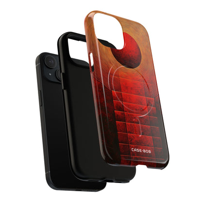 Crimson Orbit iPhone 15 Case - Tough+