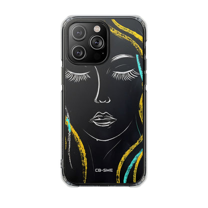 Vivid Minimalist Portrait iPhone Case - Impact