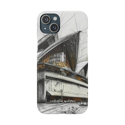 Architectural Curves in Line Formation iPhone 15 - Slim Phone Case