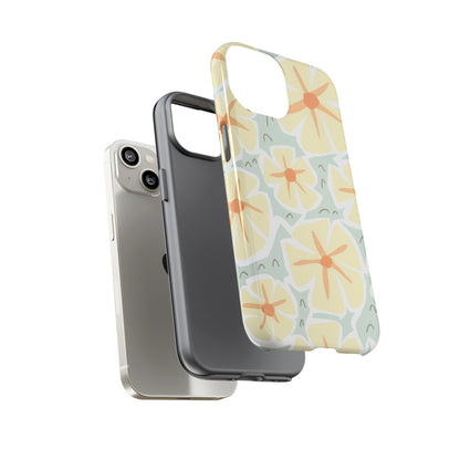 Pastel Yellow Happy Flower iPhone Case (Protective) Phone Case