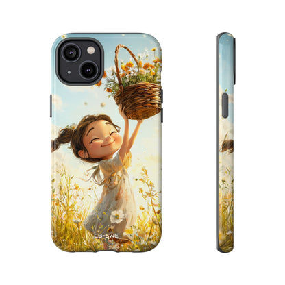 Joyful Girl Leaps - iPhone Case