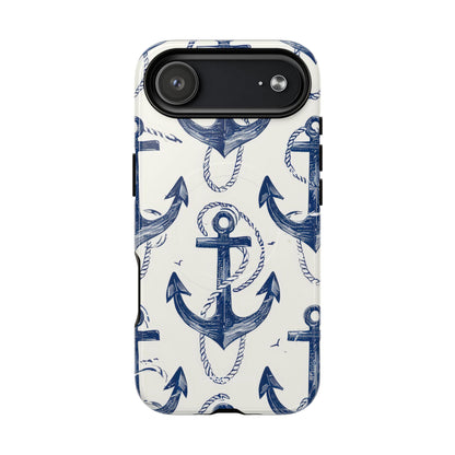 Navy Anchor Loop iPhone 17 Air Case - Tough+