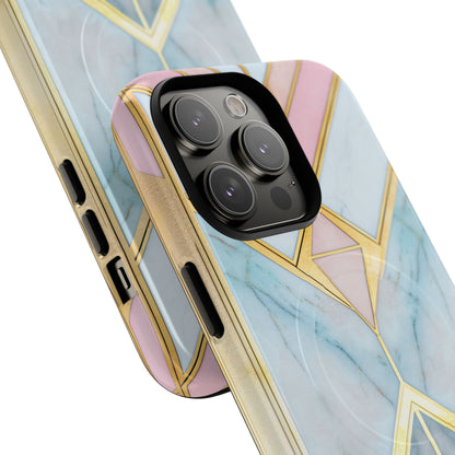 Gold Pink Art Deco - Tough + MagSafe® iPhone 14 Phone Case