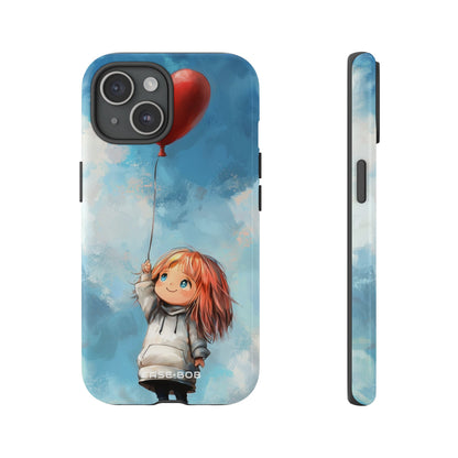 Heart Balloon Whimsy iPhone 15 Case - Tough