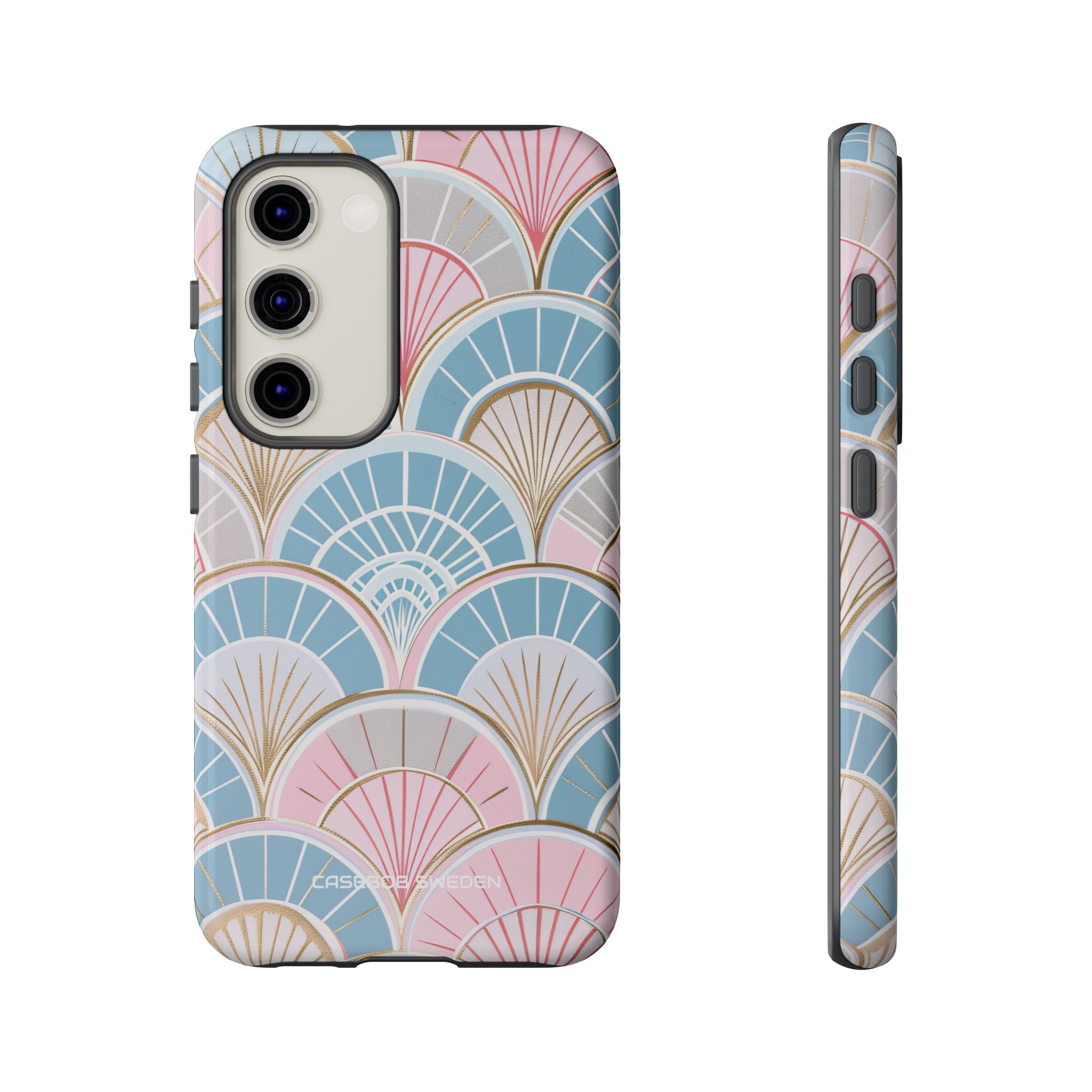 Art Deco Pastel Fan Pattern - Tough Samsung S23 Phone Case