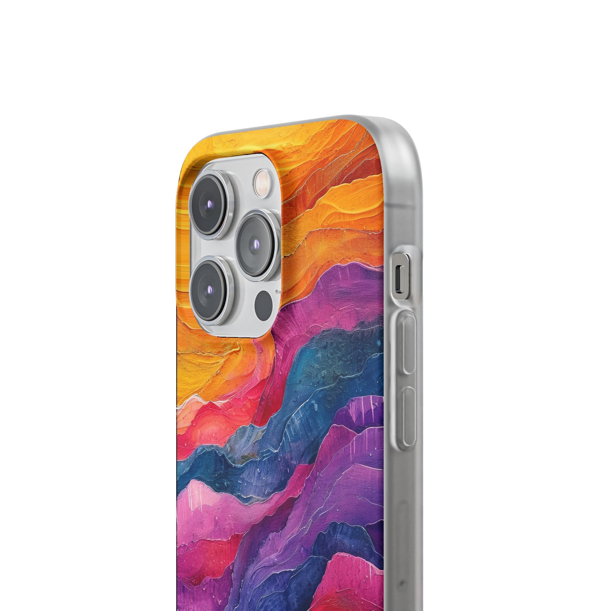 Vibrant Abstract Waves - Flexi iPhone 14 Phone Case