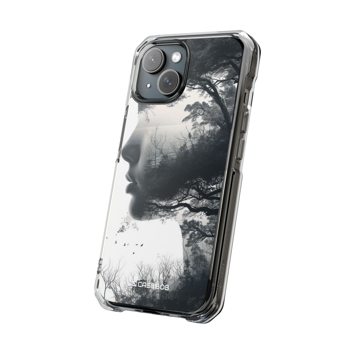 Nature Silhouette - Phone Case for iPhone (Clear Impact - Magnetic)